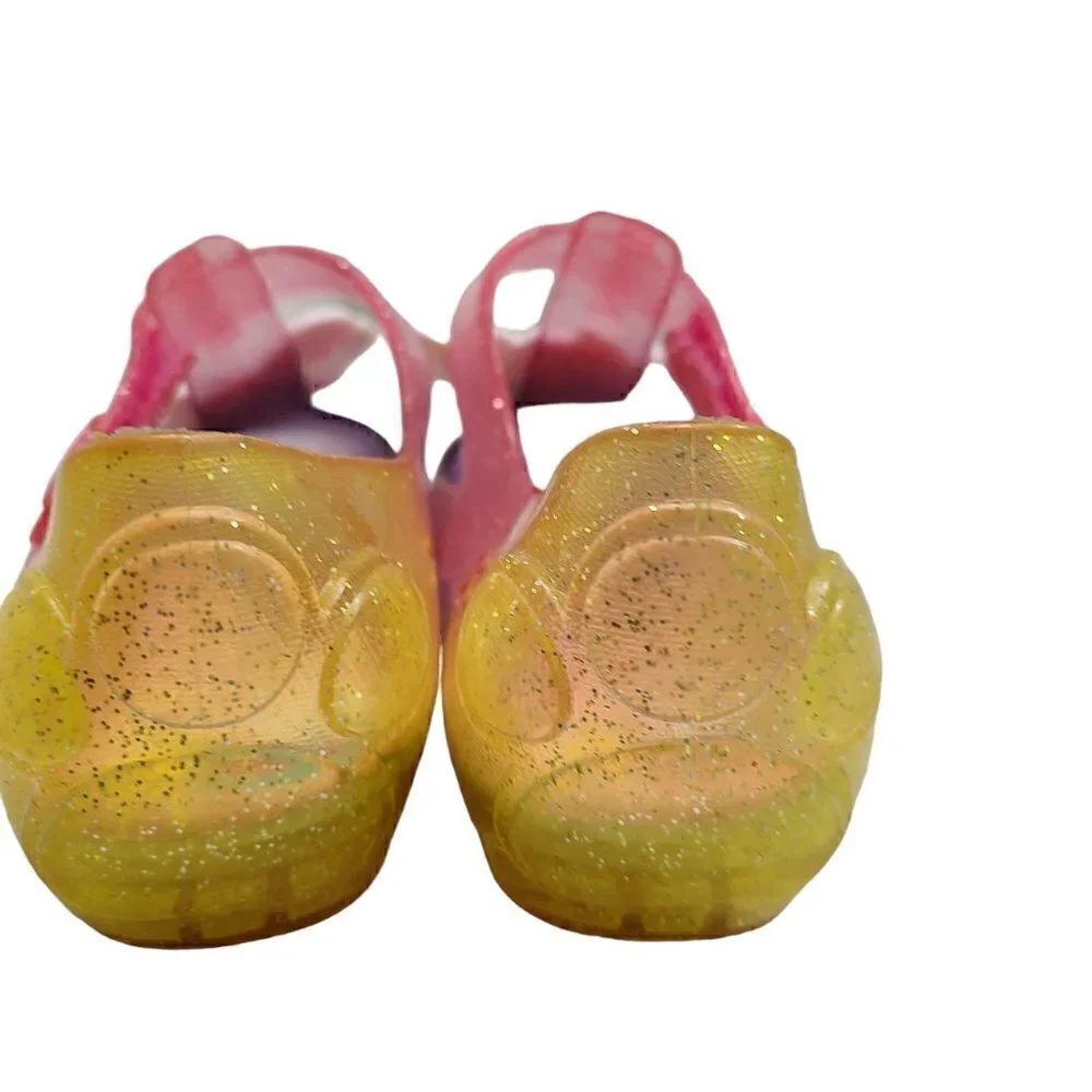 Paw Patrol Everest & Skye Pink Yellow Glitter Jelly Mary Jane Shoes